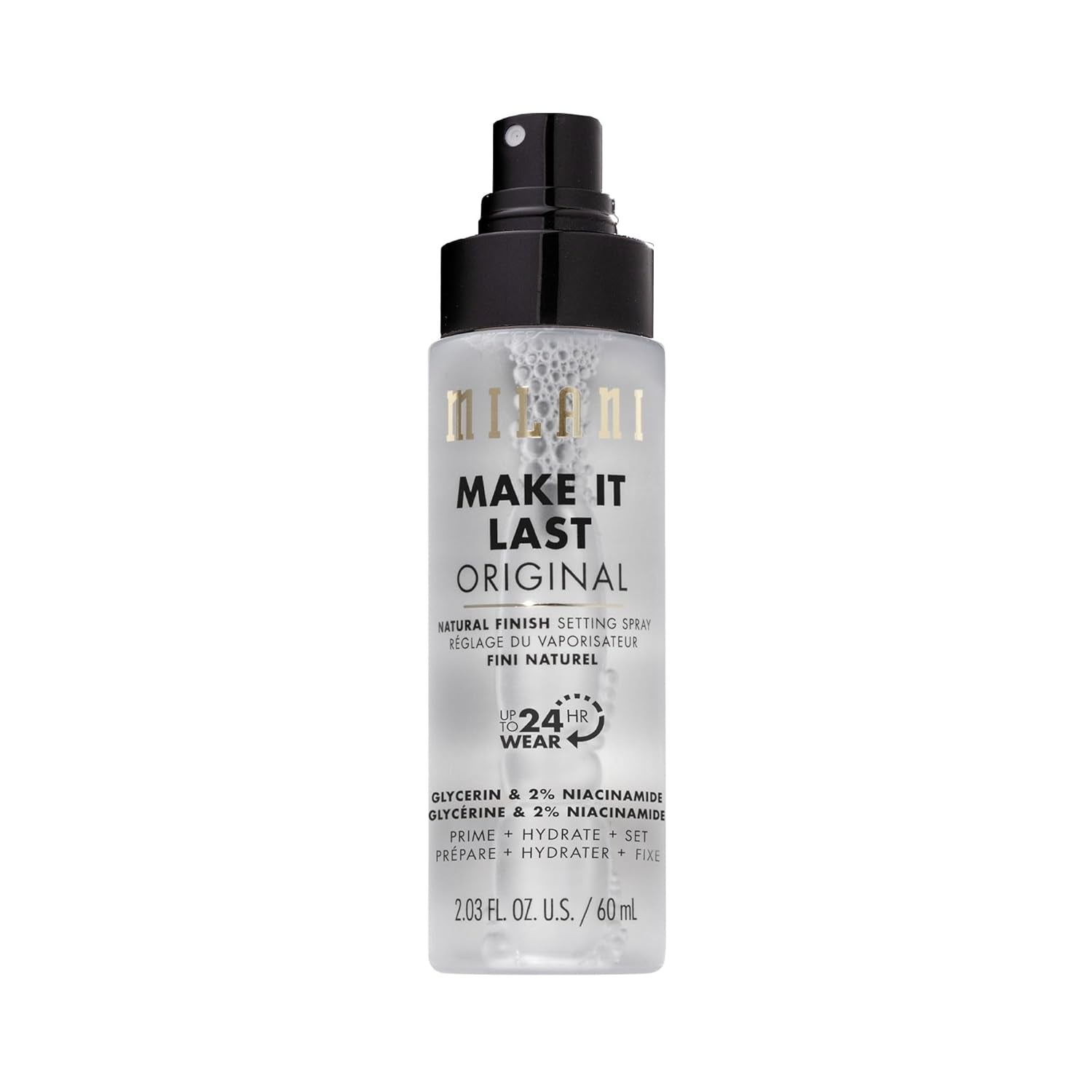 Setting Spray + Primer, Make It Last Original - Natural Finish with Niacinamide for Hydration, Setting Spray for Makeup and Face Primer, 3-In-1 Prime + Hydrate + Set, 2.03 Fl. Oz