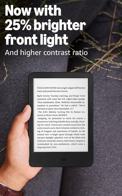 Kindle 16 GB (Newest Model) - Lightest and Most Compact Kindle, Now with Faster Page Turns, and Higher Contrast Ratio, for an Enhanced Reading Experience - Matcha